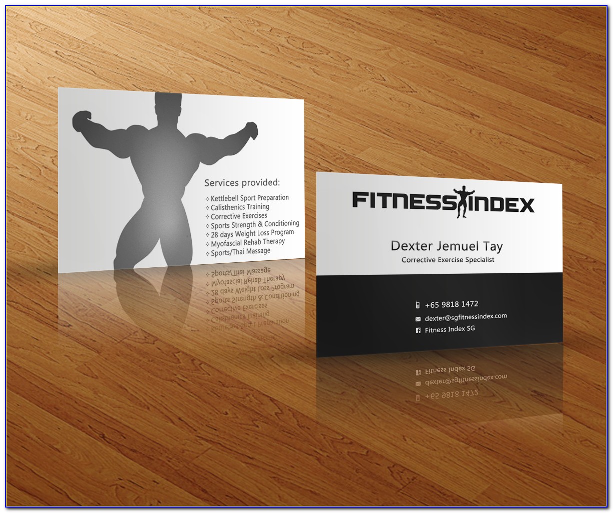 Personal Trainer Programme Card Template