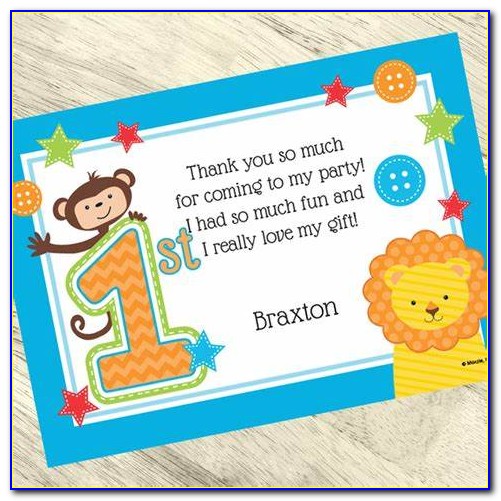 Personalised 1st Birthday Thank You Cards