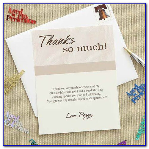 Personalised 50th Birthday Thank You Cards