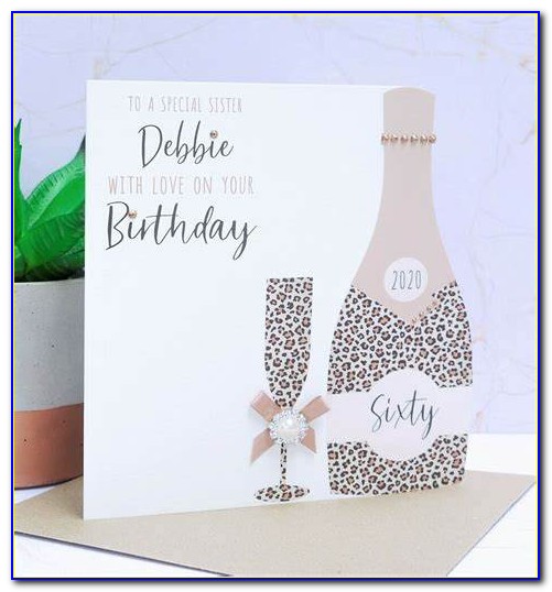 Personalised 60th Birthday Card For Sister