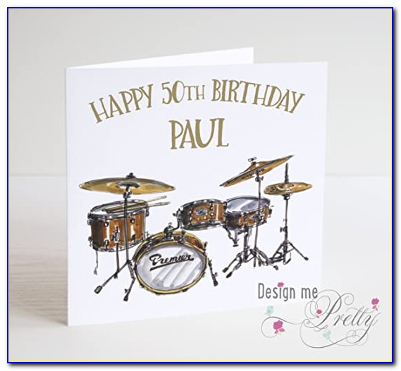 Personalised Birthday Cards For Drummers
