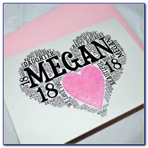 Personalised Daughter 18th Birthday Cards