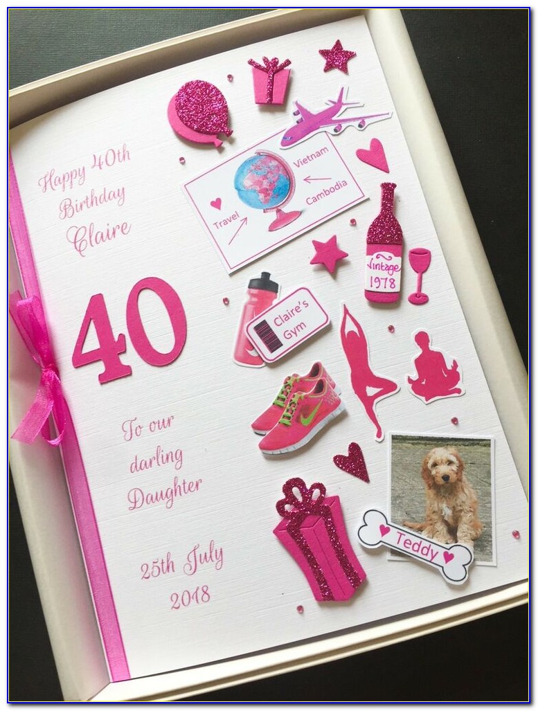Personalised Daughter 40th Birthday Cards