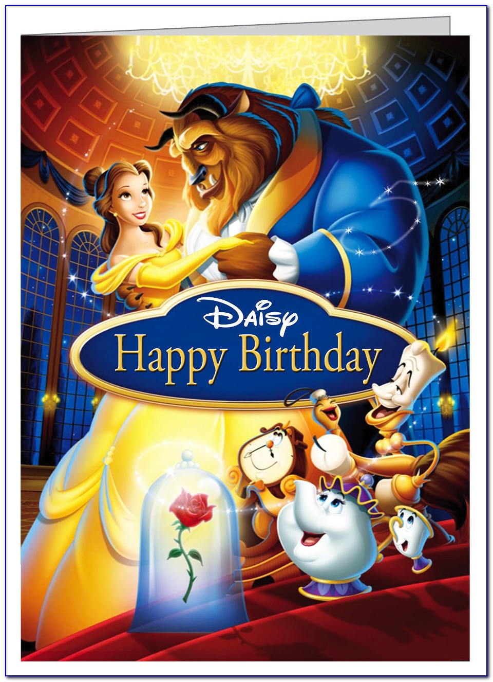 Personalised Disney Princess Birthday Cards
