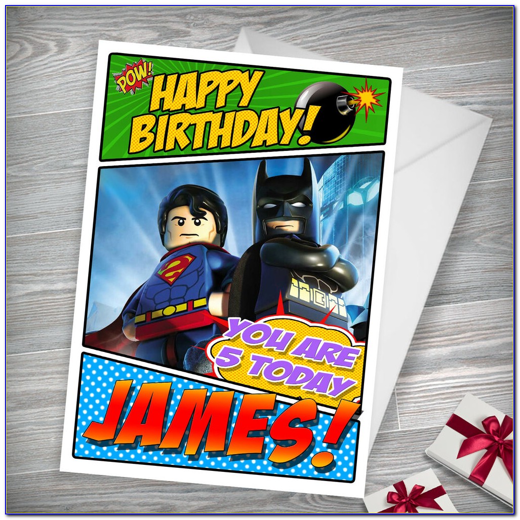 Personalised Lego Batman Birthday Card