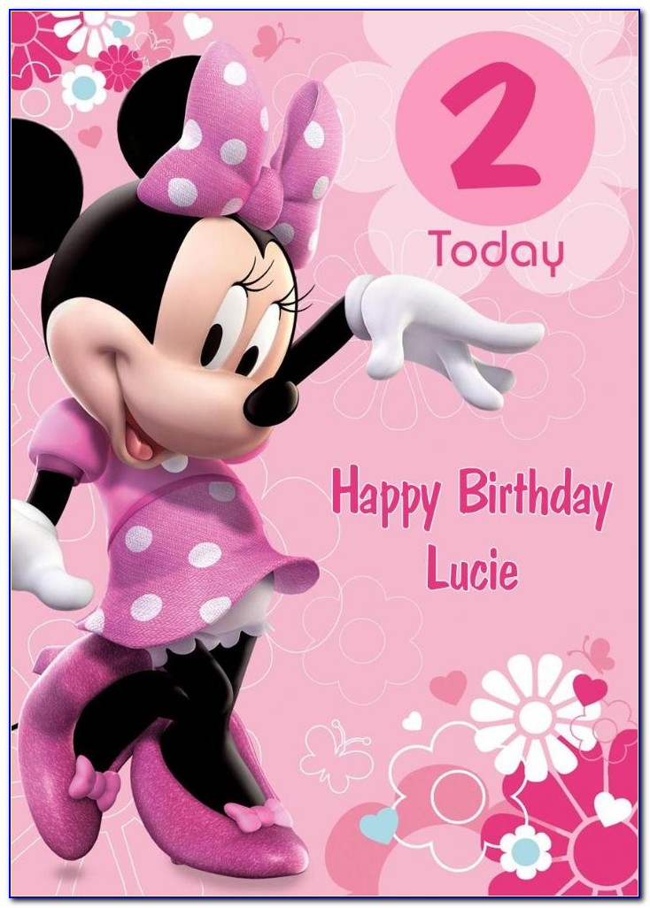 Personalised Minnie Mouse 1st Birthday Card