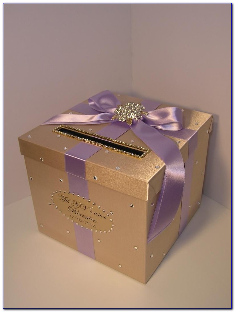 Pink Wedding Card Gift Box