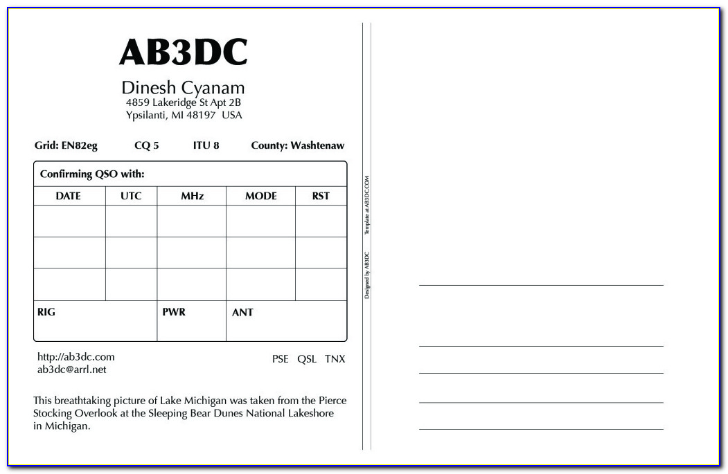 Powerpoint Qsl Card Template