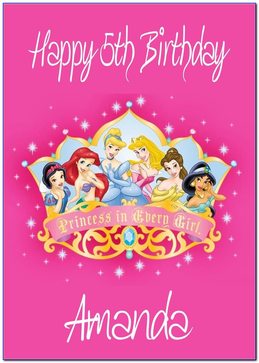 Princess Birthday Invitation Card Template
