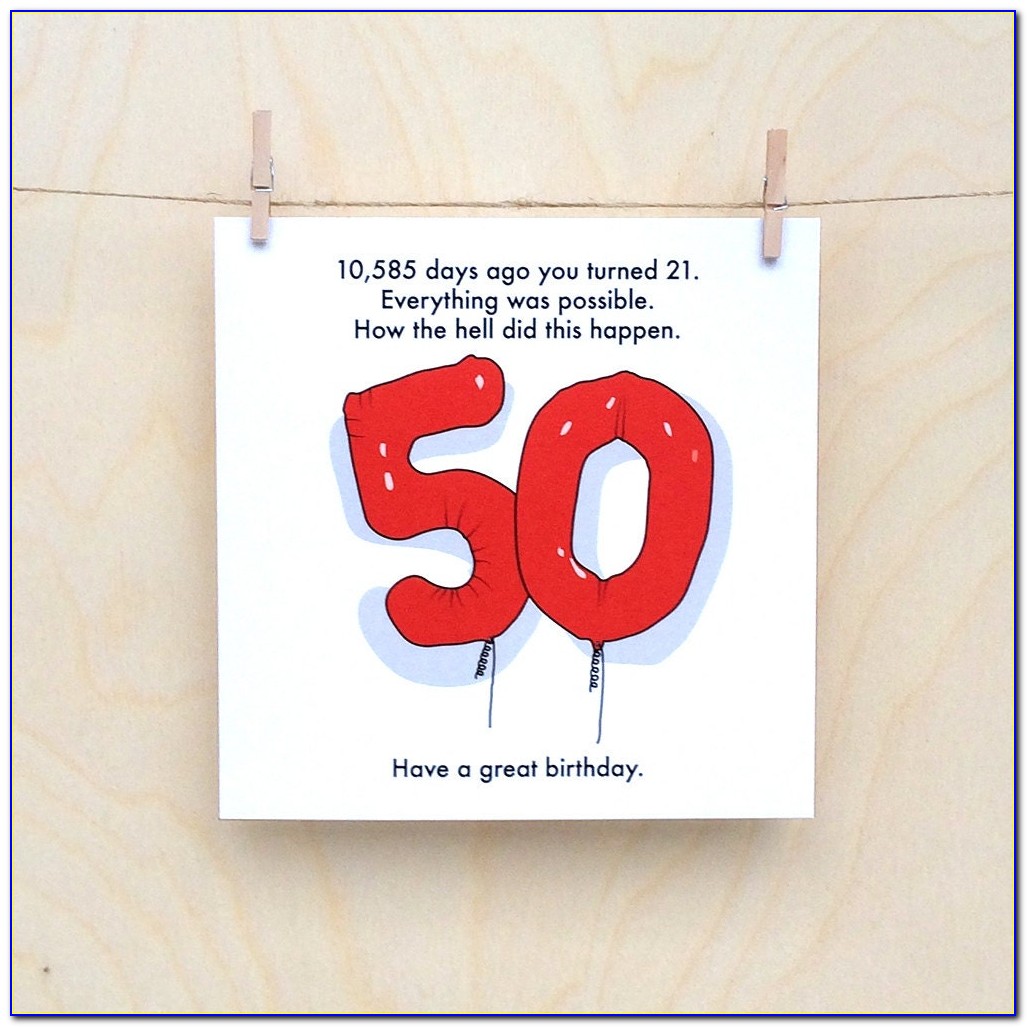 Printable 50th Birthday Cards Funny