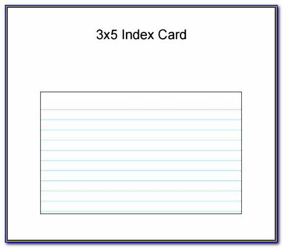 Printable 5x8 Index Card Template