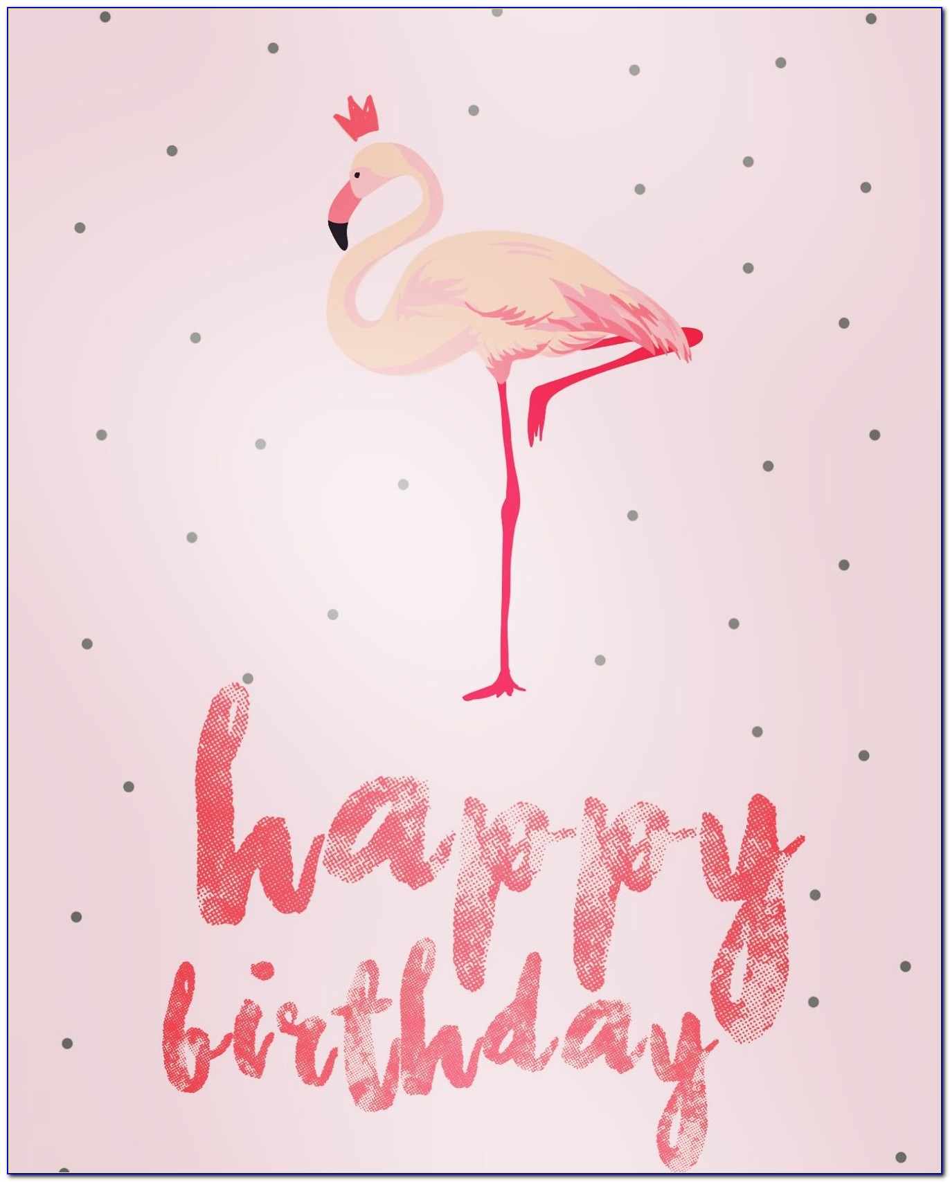 Printable Flamingo Birthday Cards