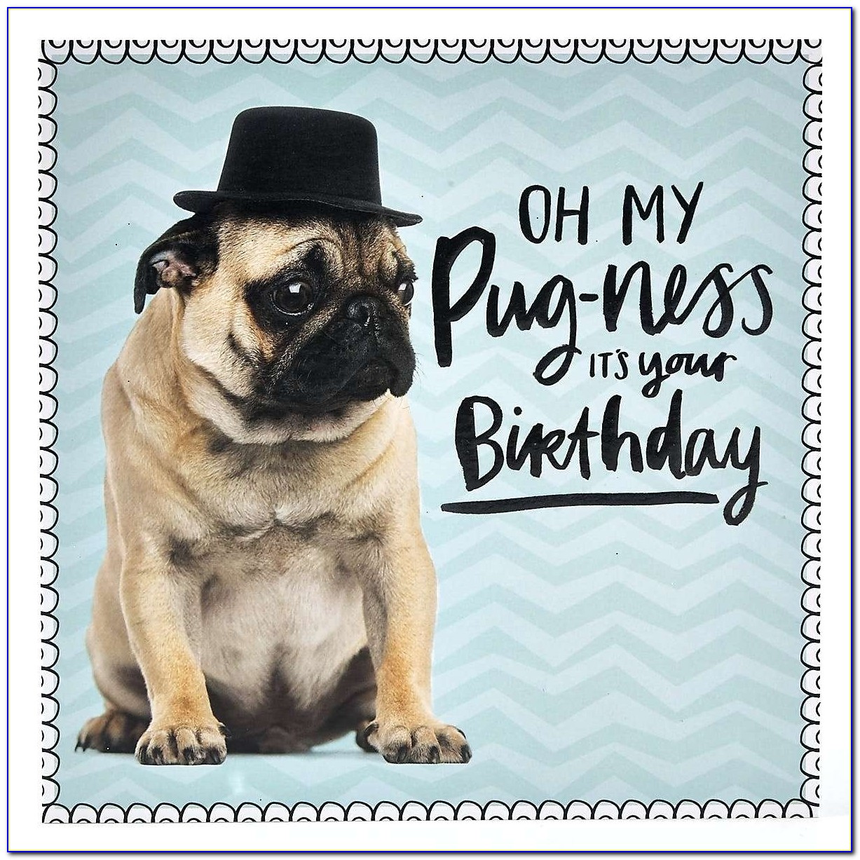 Pug Birthday Card Printable Free