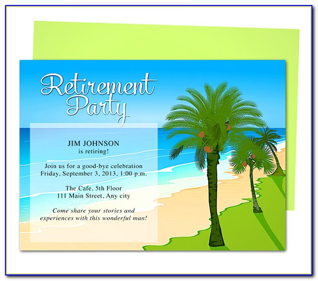 Retirement Invitation Card Template Free