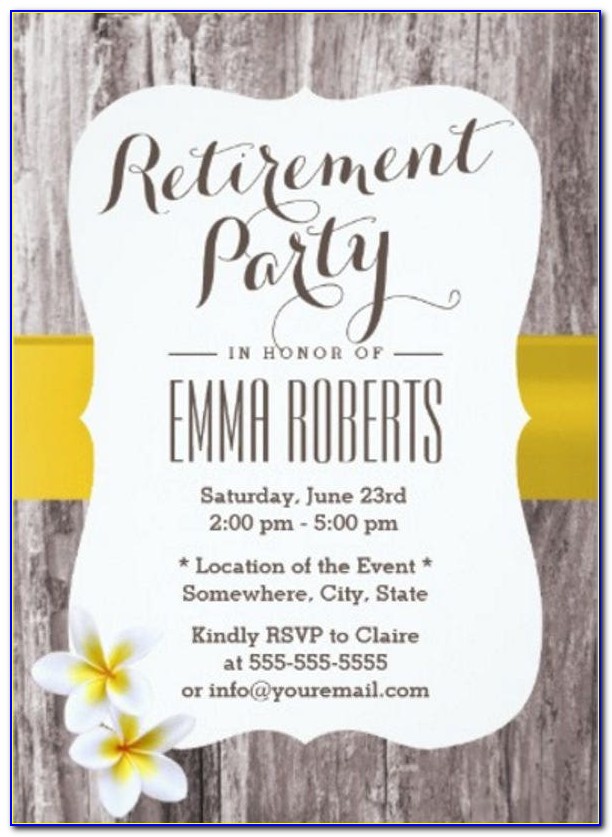 Retirement Party Card Template