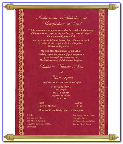 Sikh Wedding Card Matter In English For Son