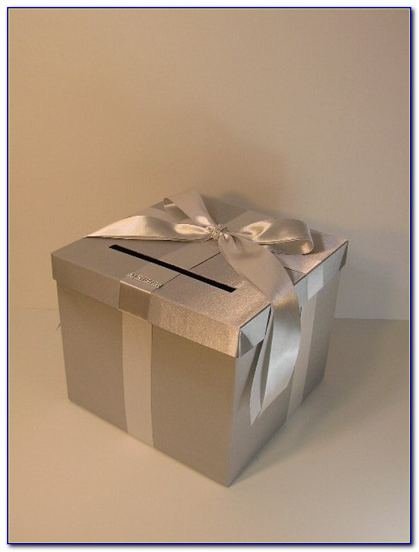 Silver Wedding Card Box