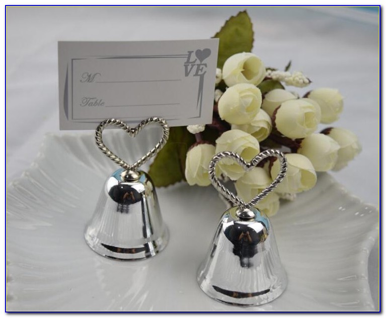 Silver Wedding Place Card Holders