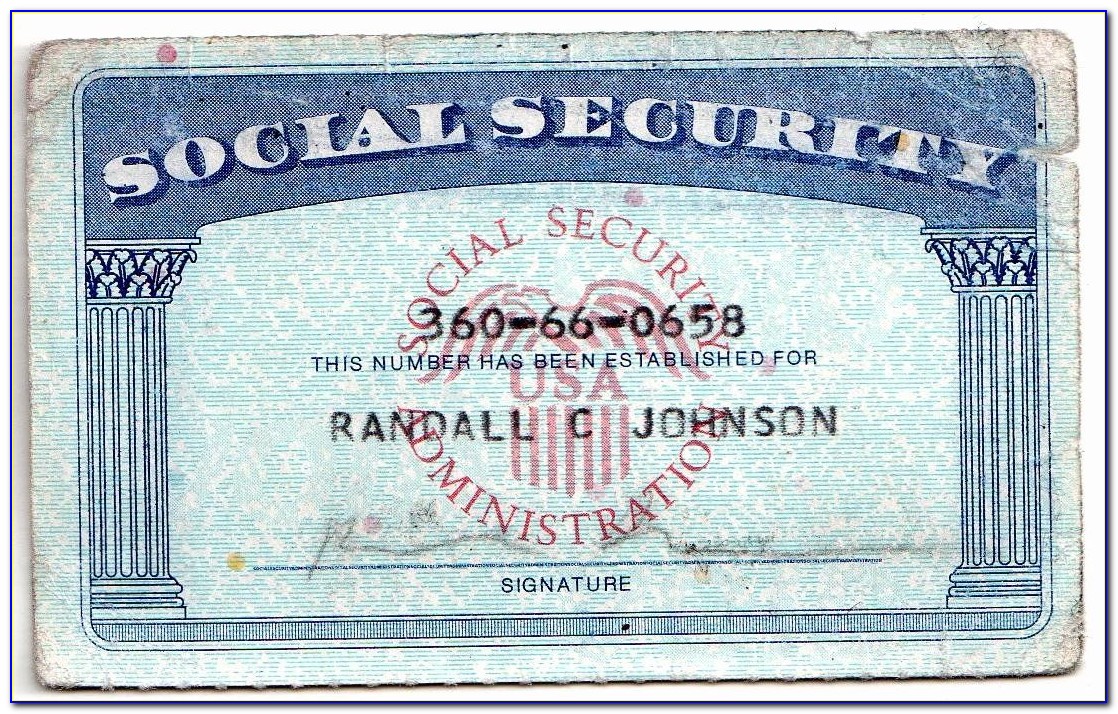 Social Security Card Template Font
