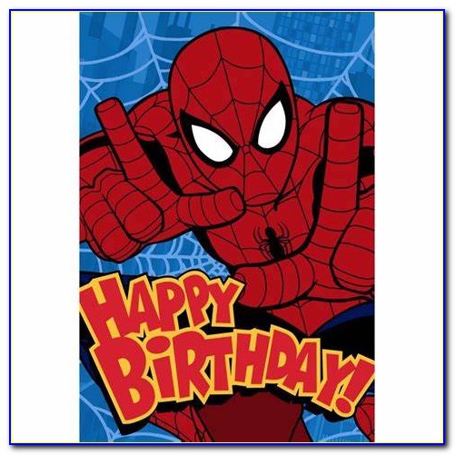 Spiderman Birthday Card Printable Free