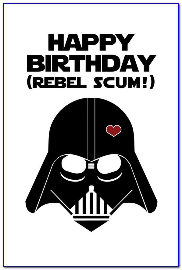 Star Wars Happy Birthday Card Printable