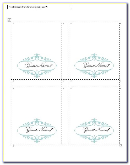 Table Card Template Photoshop