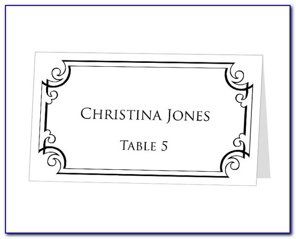 Table Card Template Publisher