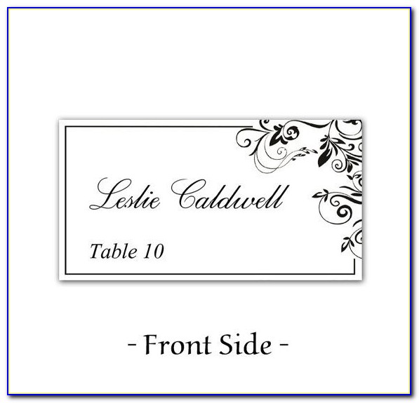 Table Card Template Word