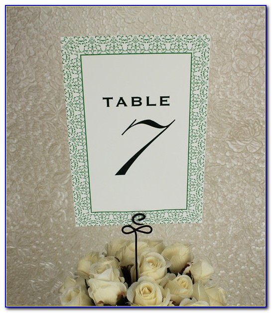 Table Number Place Cards Template
