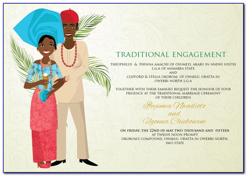 Traditional Wedding Invitation Cards Nigeria