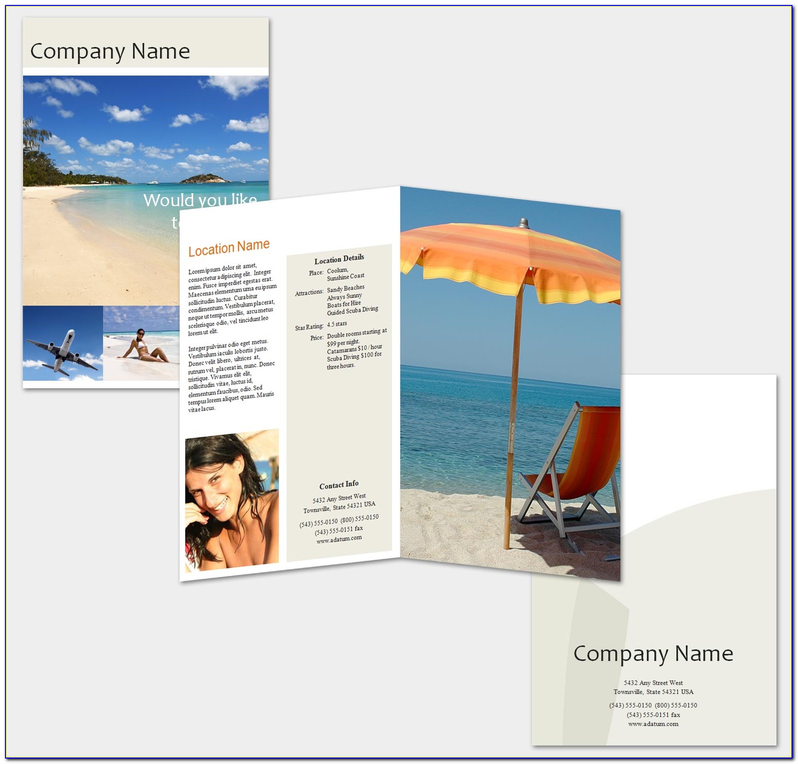Travel Brochure Template Word