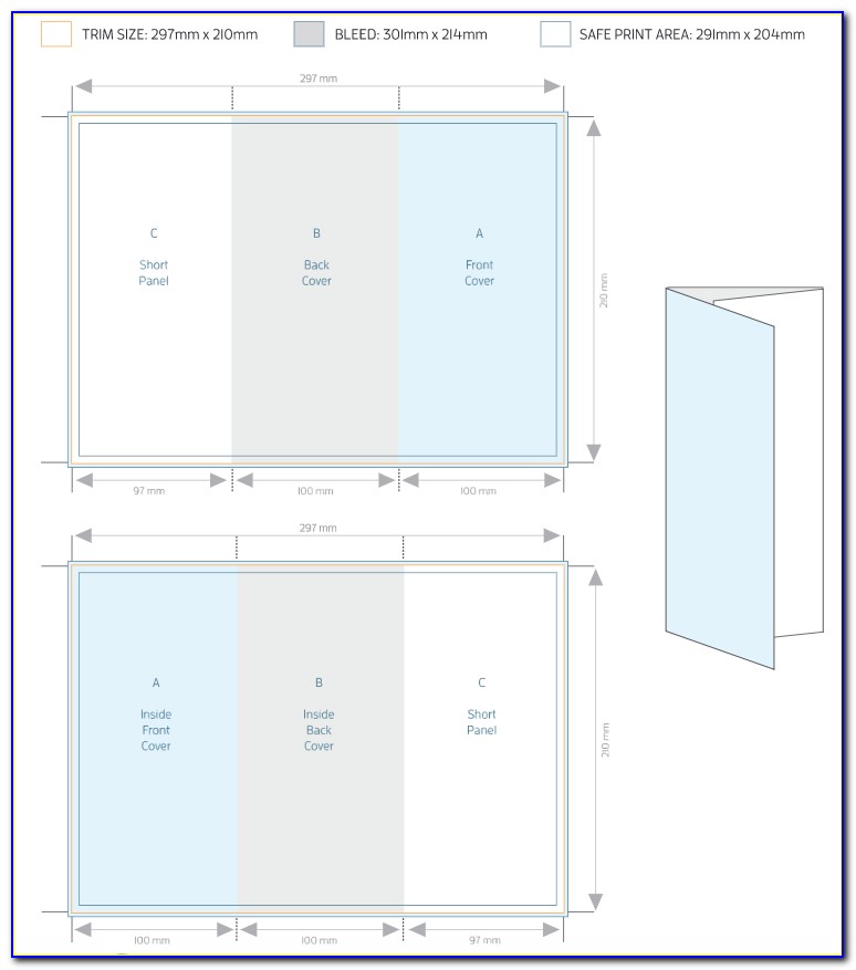 Tri Fold Brochure Dimensions Mm