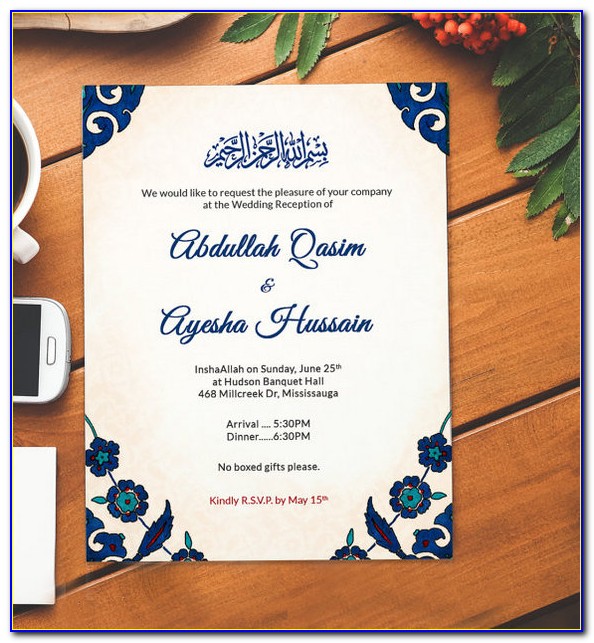 Walima Wedding Cards