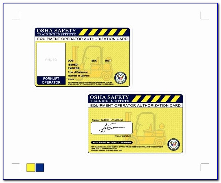 Wallet Size Certification Card Template