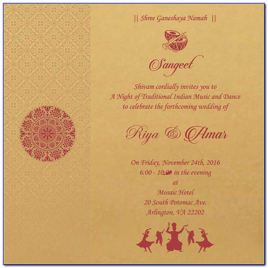 Wedding Card Wording In English In Indian Style For Daughter