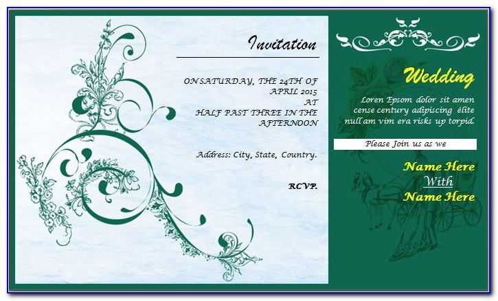 Wedding Invitation Card Template For Whatsapp