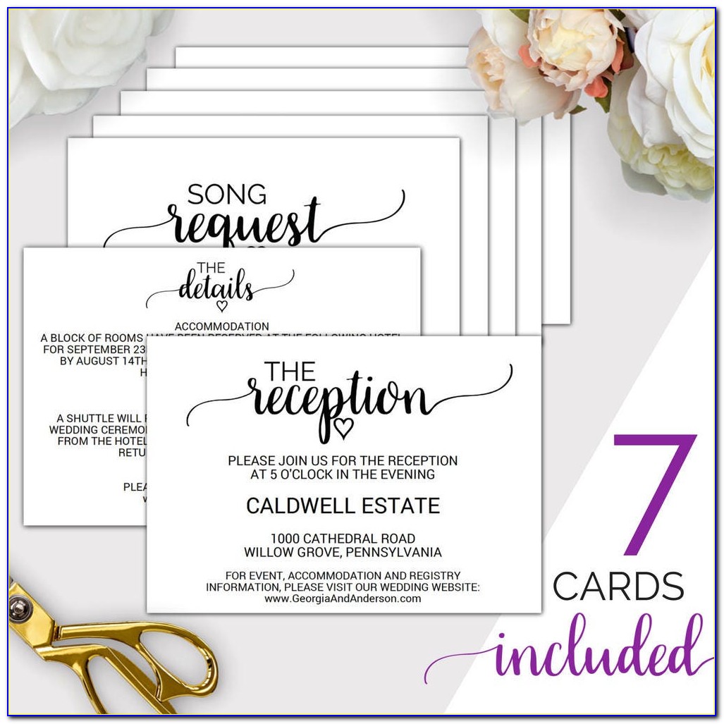 Wedding Invitation Enclosure Cards