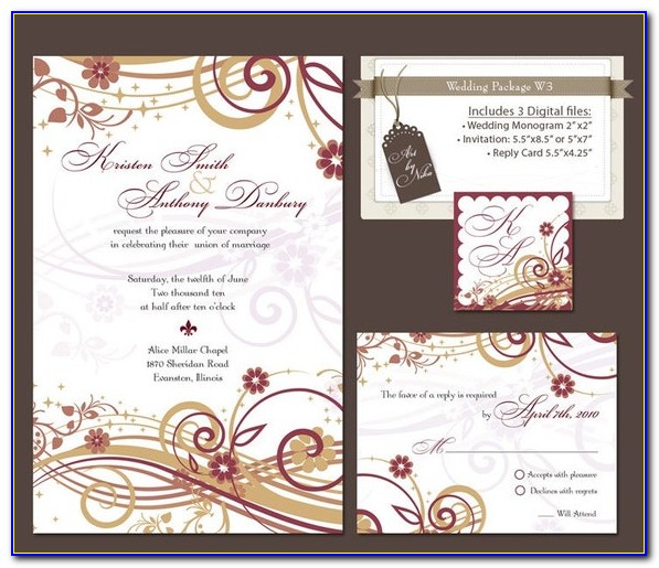 Wedding Invitations With Rsvp Cards Cheap