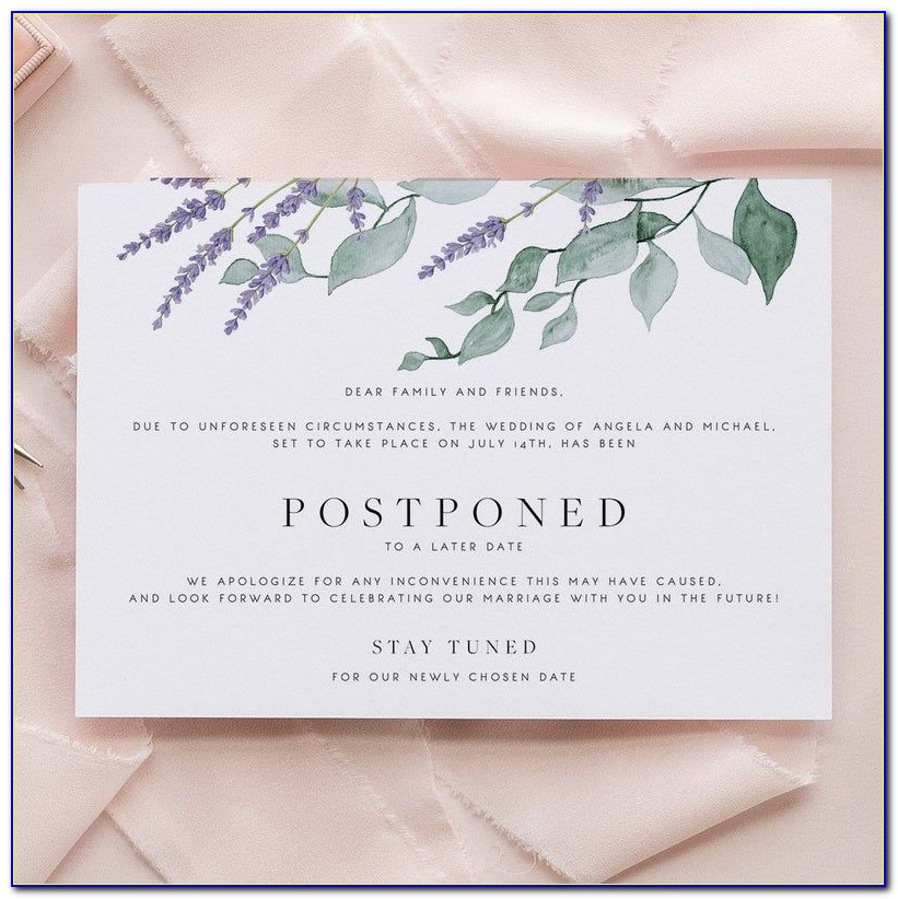 Wedding Postponement Cards Uk