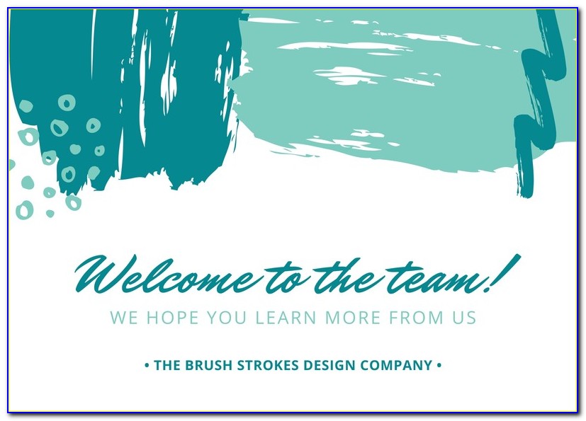 Welcome Card Template Download