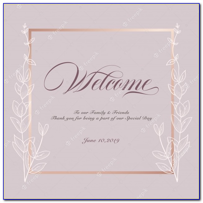 Welcome Card Template Hotel