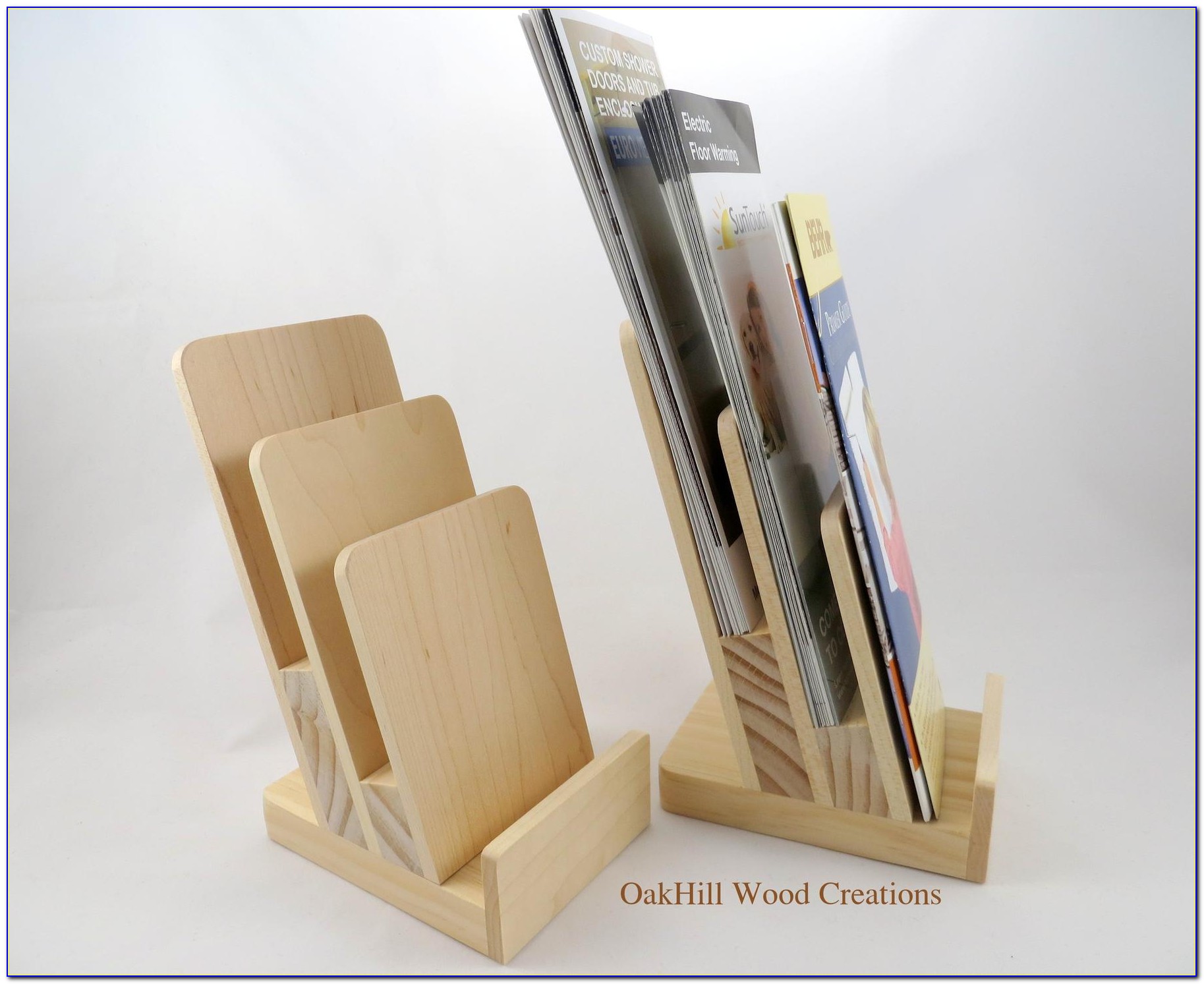 Wood Brochure Rack
