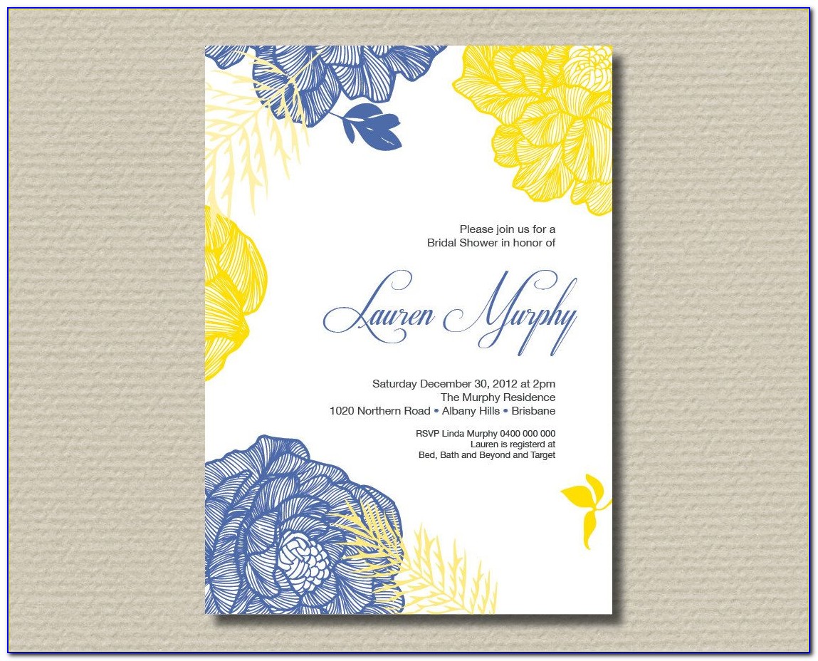 Yellow And Silver Wedding Invitation Cards