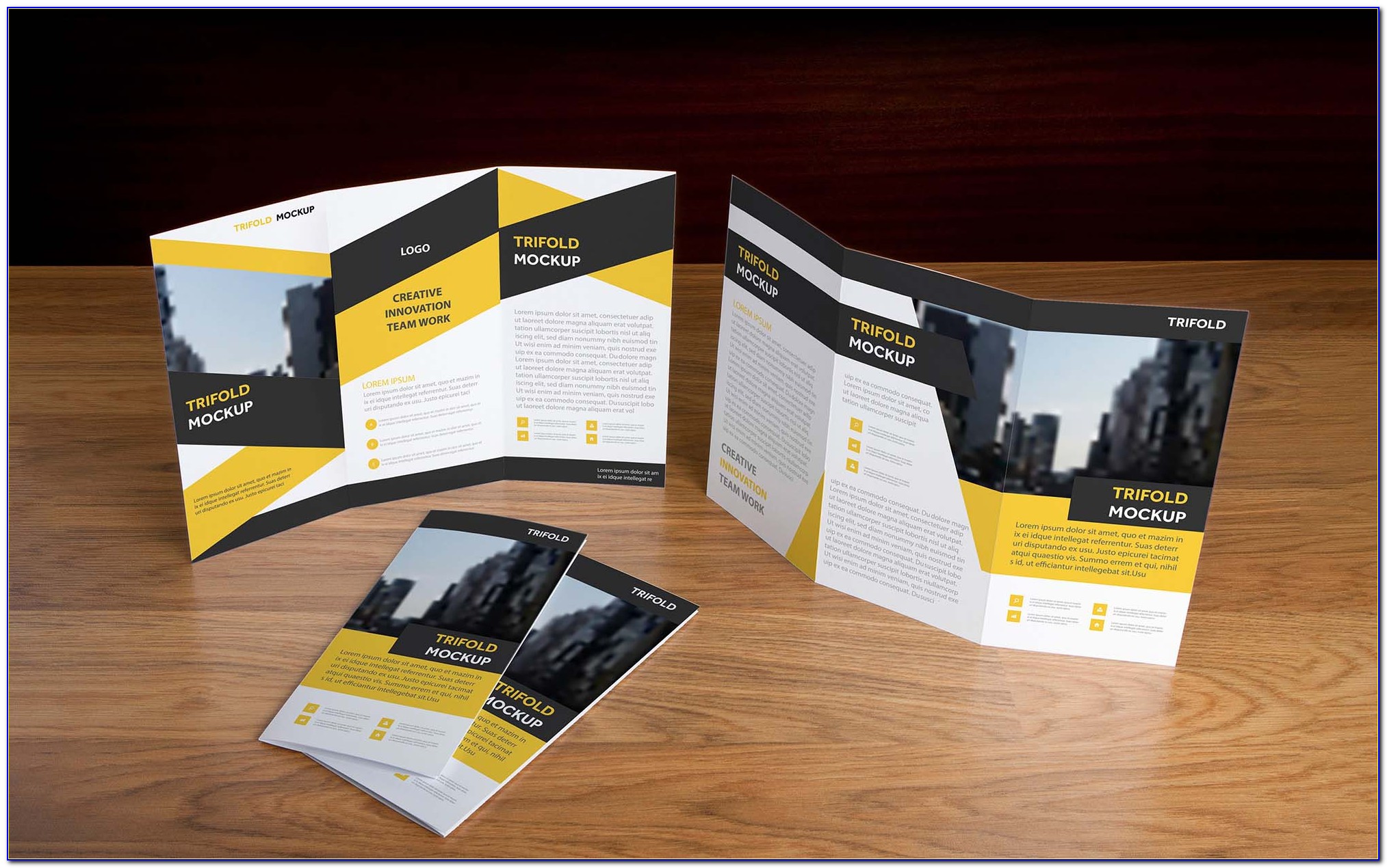 Tri Fold Brochure Mockup Free Download