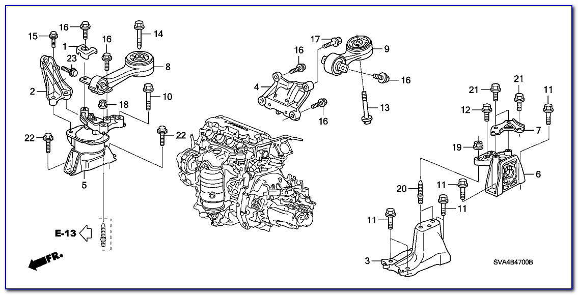 2001 Honda Civic Engine Mount Diagram