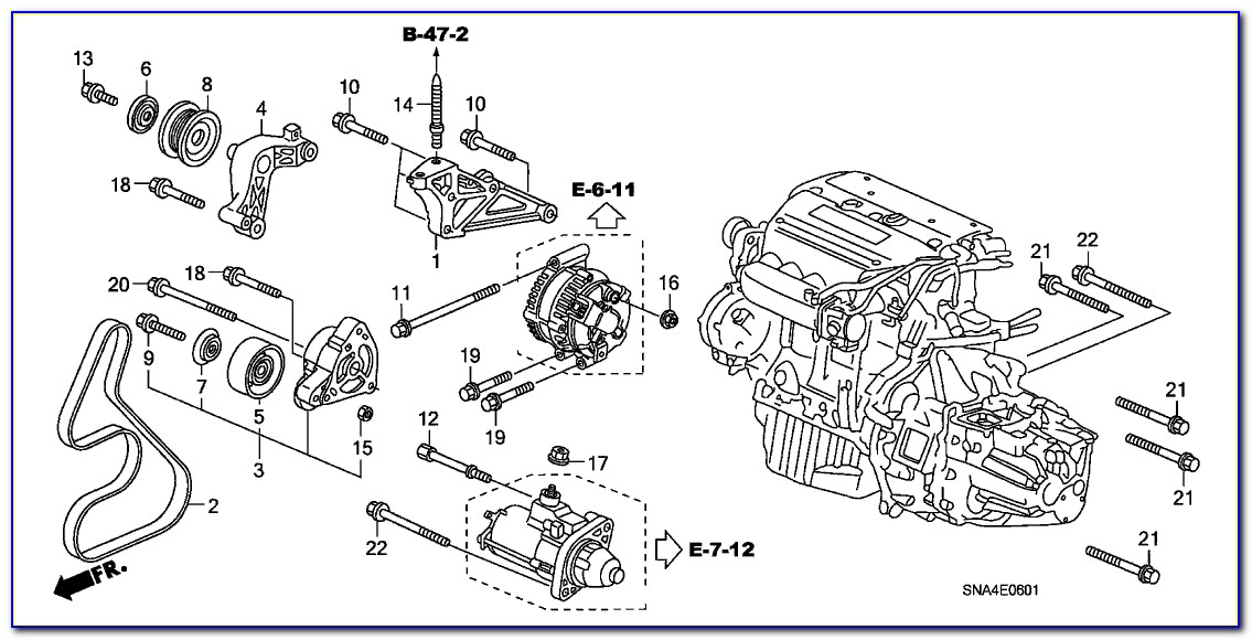 2008 Honda Civic Engine Mount Diagram