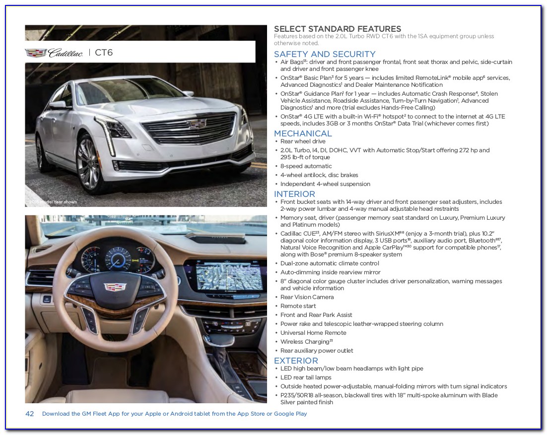 2017 Cadillac Ct6 Brochure Pdf