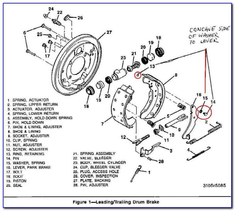 97 Chevy 1500 Drum Brake Diagram