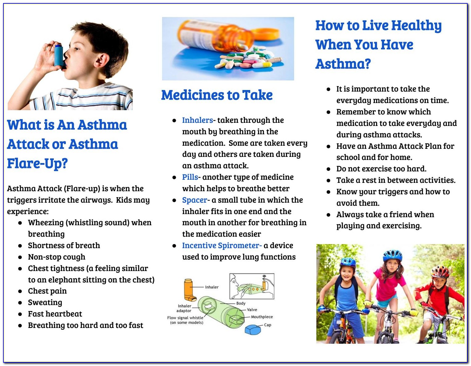 Asthma Brochure For Kids