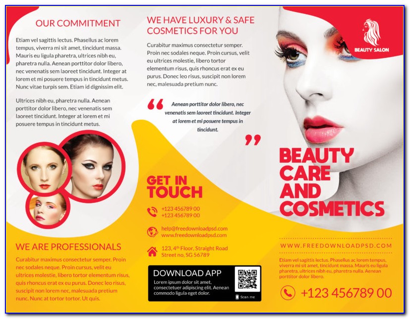 Beauty Salon Brochure Template Free